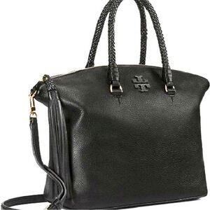 TORY BURCH Taylor Slouchy Satchel Crossbody, Black